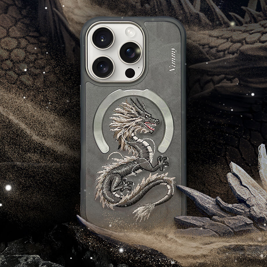 iPhone 16 Pro Max Nimmy Embroidery Dream Animal Series Dragon Case - Magsafe