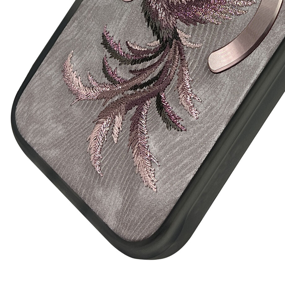 iPhone 16 Pro Max Nimmy Embroidery Dream Animal Series Magsafe Case - Phoenix