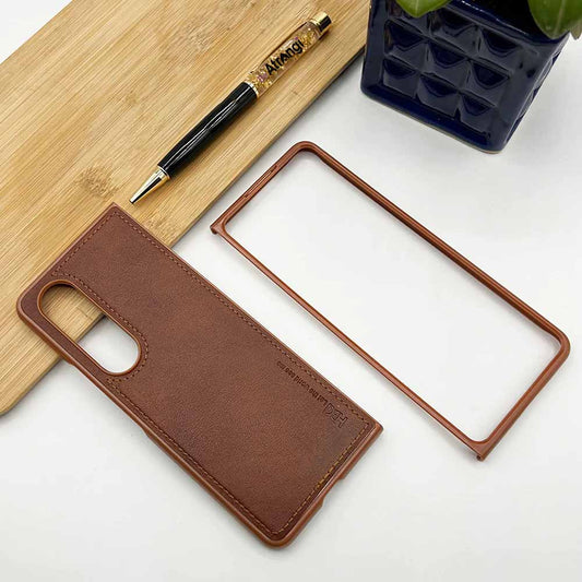 Samsung Galaxy Z Fold 4 HDE Leather Case - Brown