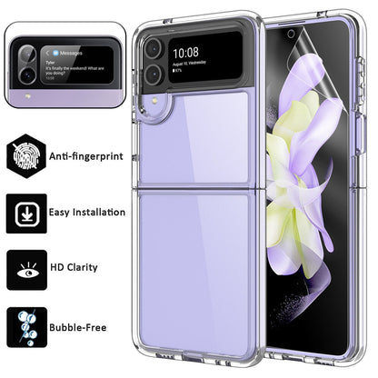 Samsung Galaxy Z Flip 4 Transparent Case with Bumper Camera Protection - Transparent