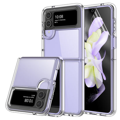 Samsung Galaxy Z Flip 4 Transparent Case with Bumper Camera Protection - Transparent