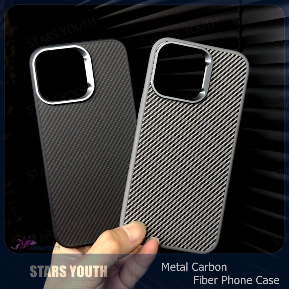 iPhone 15 Pro Smooth & Sleek Finish Soft Carbon Textured Case - Titanium