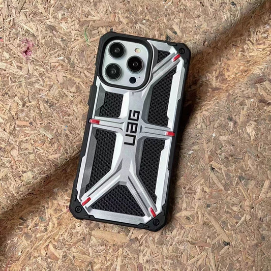 iPhone 15 UAG Monarch Rugged Armor Premium Protective Kevlar Case - Silver