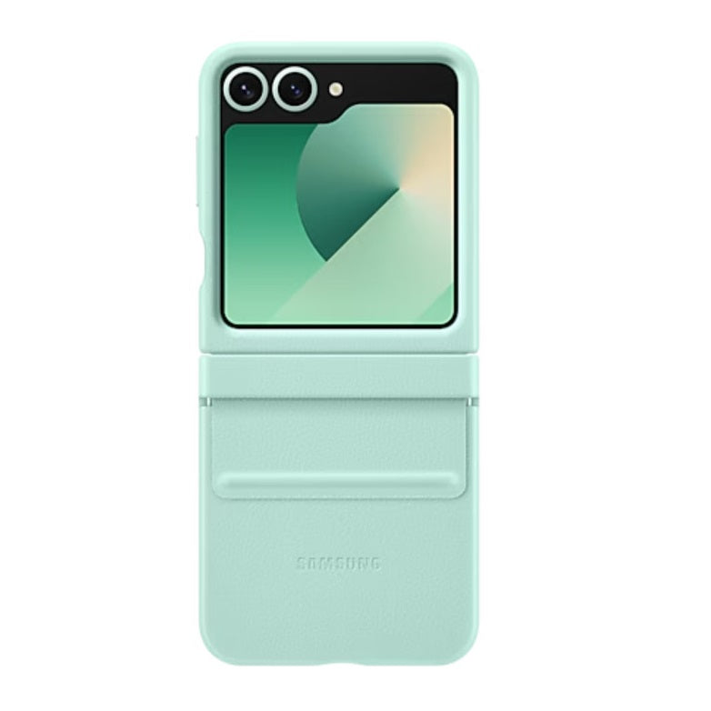 Samsung Galaxy Z Flip6 Leather Case Protection Protective Shell Cover - Mint