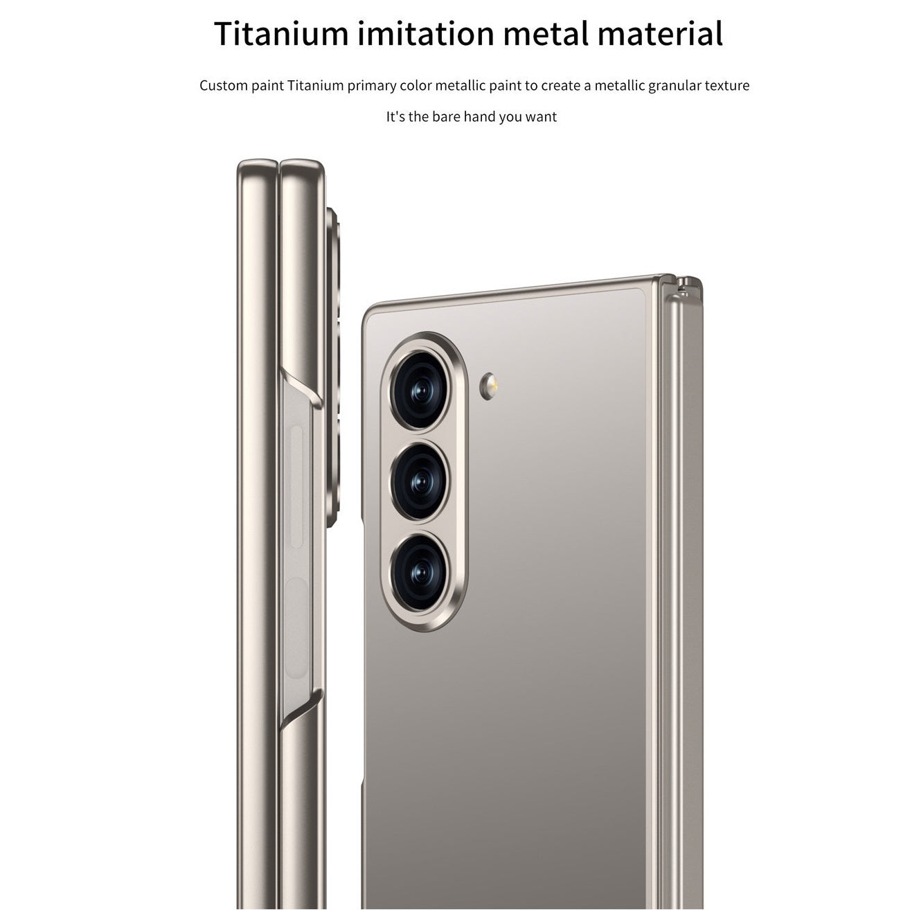 Samsung Galaxy Z Fold 6 Matte Frosted Shine Case with Camera & Front Glass Protection - Gray