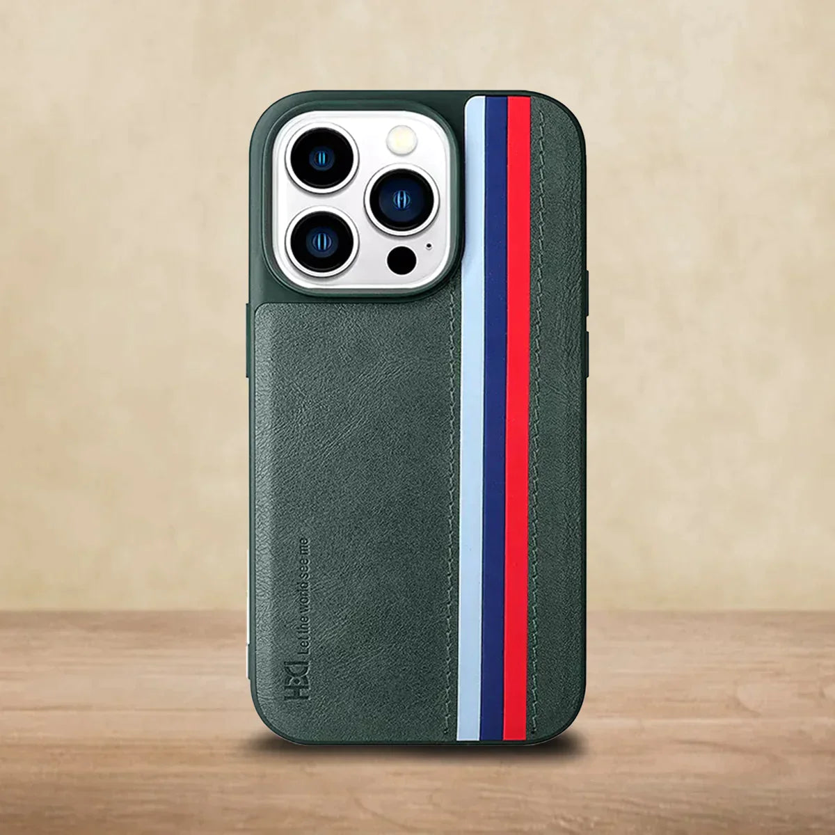 iPhone 14 Pro HBD Tri Stripes Premium Series Leather Case