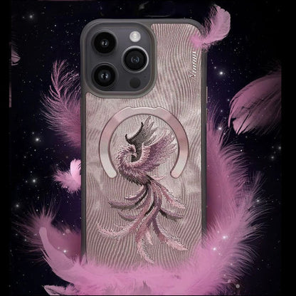 iPhone 15 Pro Nimmy Official Fantasy Animal Leather Case with Magsafe - Phoenix