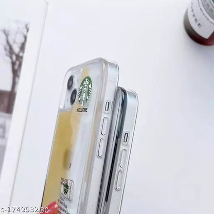 iPhone 14 Transparent Starbucks Case with Floating Cup