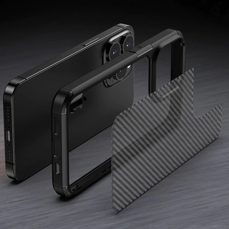 iPhone 13 Pro Max Carbon Fiber Case - Black