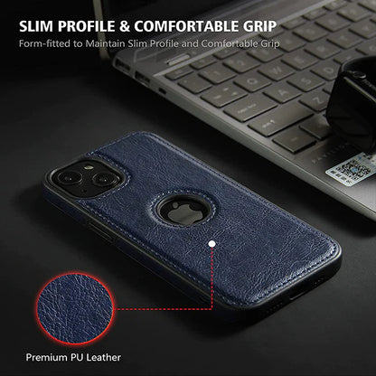 iPhone 13 Pro Max Luxury Elegant Leather Case - Blue