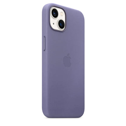 iPhone 14 Max Leather Cover Case - MagSafe Supported - Purple