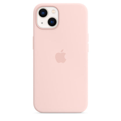 iPhone 14 Max Liquid Silicon Case with Inner Fabric - Pink