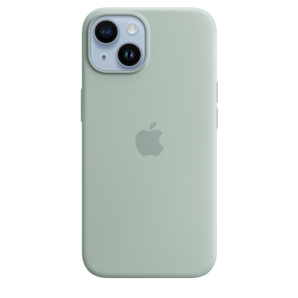 iPhone 14 Silicon Case with Inner Fabric - Mint