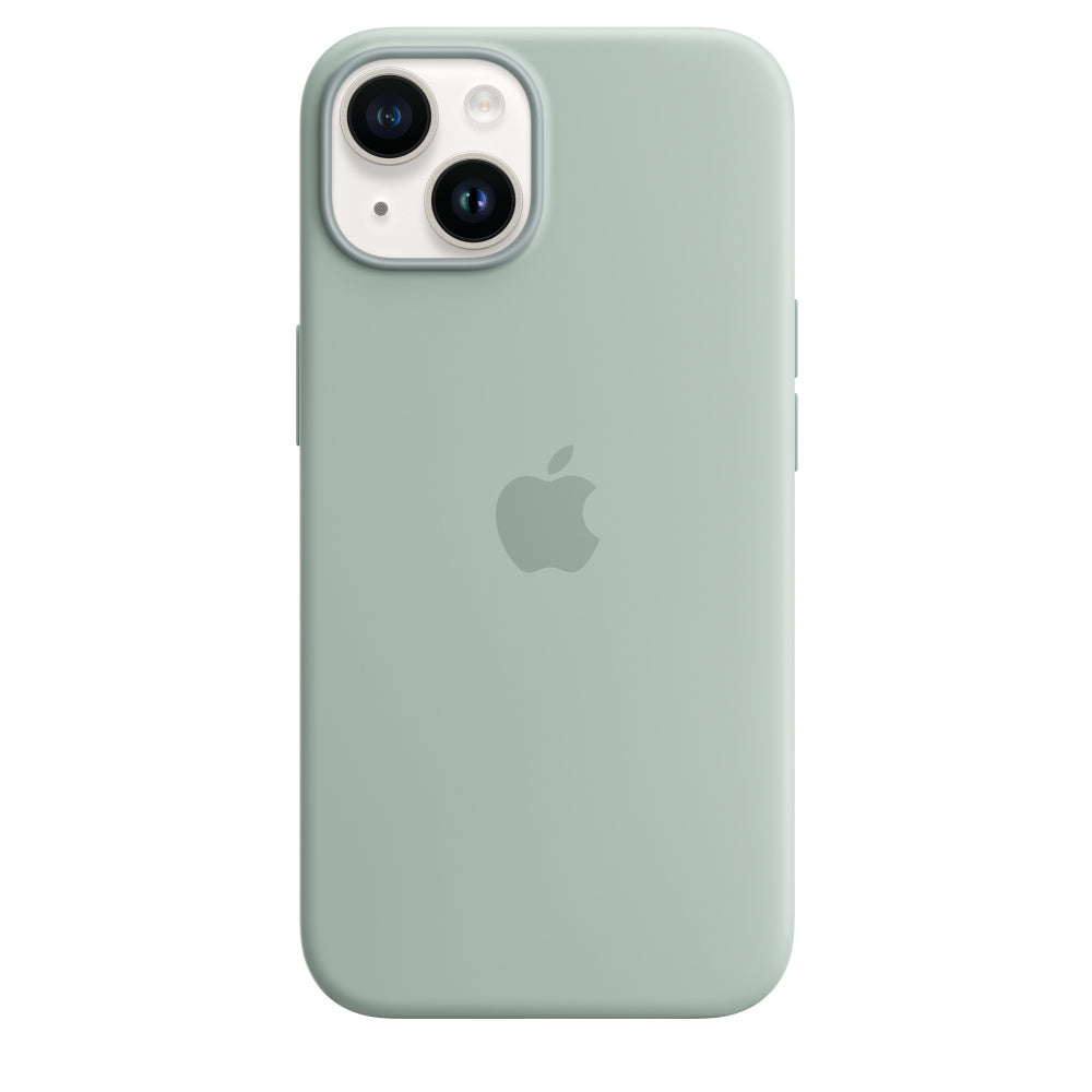 iPhone 14 Silicon Case with Inner Fabric - Mint