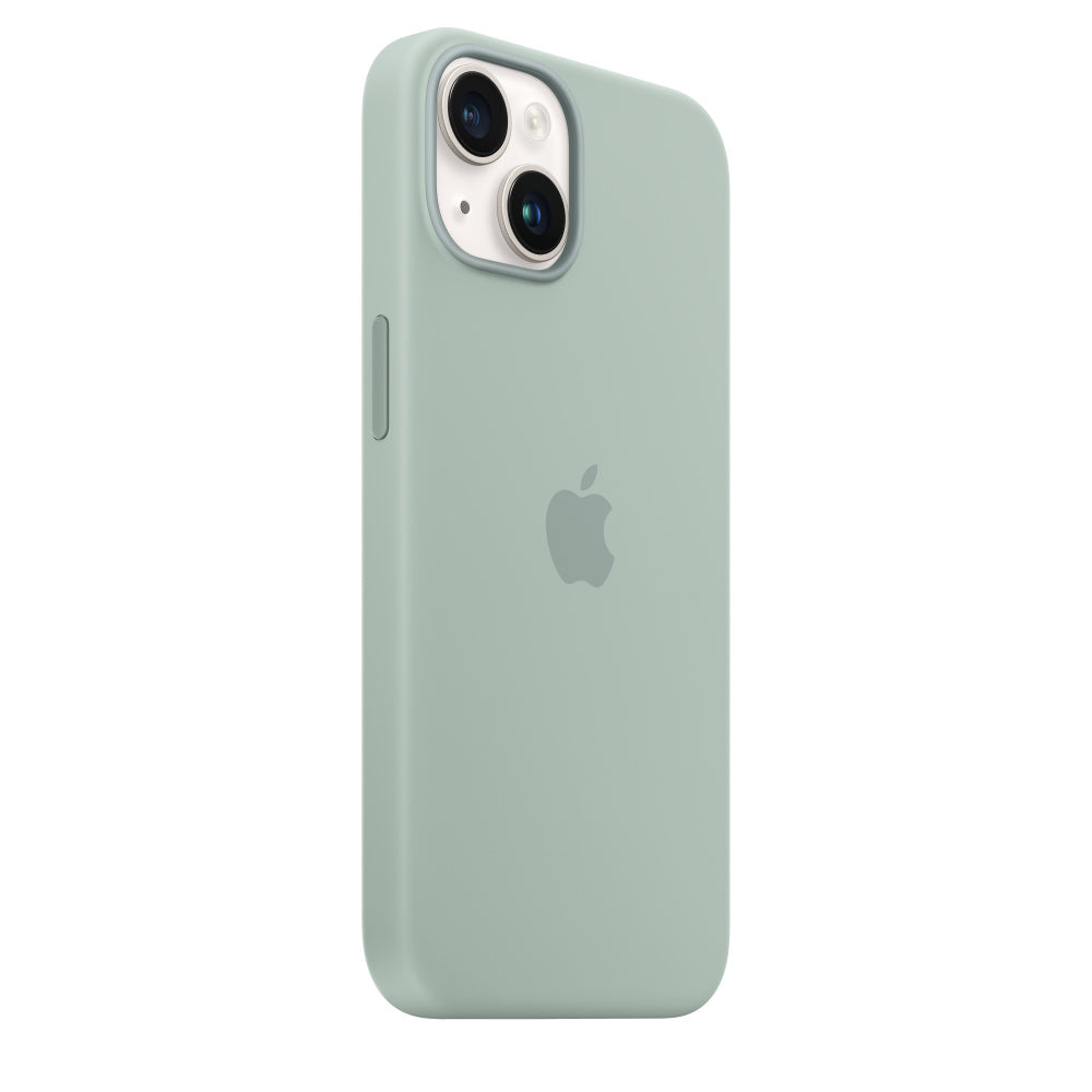 iPhone 14 Silicon Case with Inner Fabric - Mint