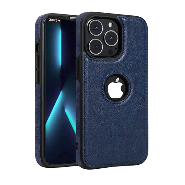 iPhone 13 Pro Max Luxury Elegant Leather Case - Blue