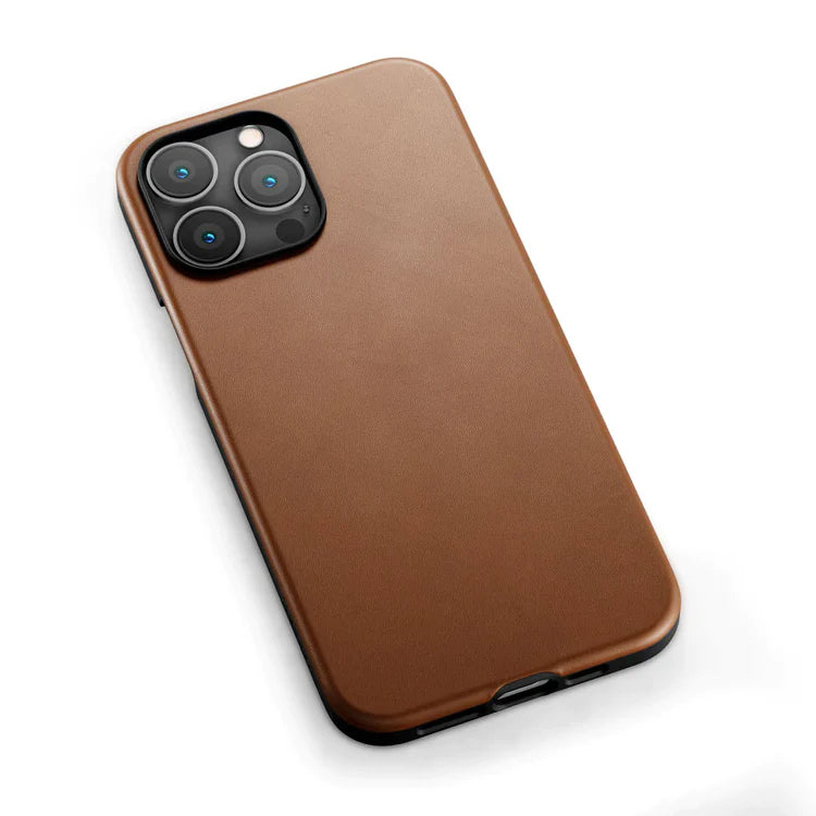 iPhone 13 Pro Max Genuine Leather Case - Brown