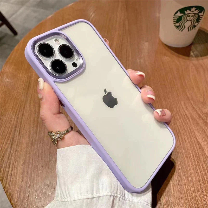 iPhone 13 Pro Back Cover Case With Camera Bumper Protection - Purple