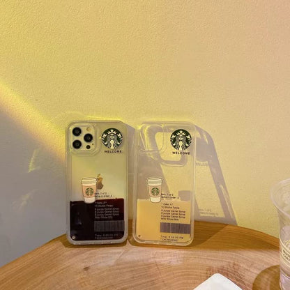 iPhone 13 Pro Max Starbucks Coffee Case with Floating Cup -Milk